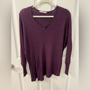 NWOT Michael Stars dark purple long sleeve sweater